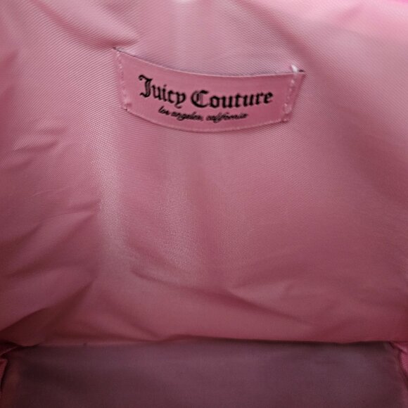 Juicy Couture New Floral Embossed Velour Pink Travel Cosmetic Makeup Bag Set - Picture 4 of 10